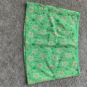 Lilly Pulitzer Green Floral Lace Skirt